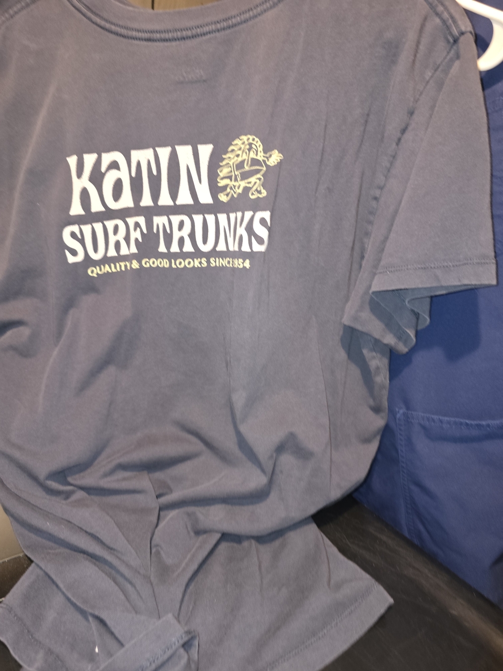 Katin Surf Trunks Graphic Tee in Faded Navy Xl